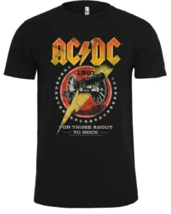 AC/DC - 1981 for those who about to rock t-paita - Musta