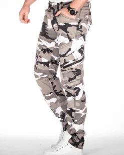 Adven reisitaskuhousut - Valkoinen Camo