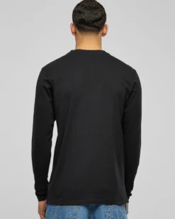 Basic Henley L/S pitkähihainen - Musta