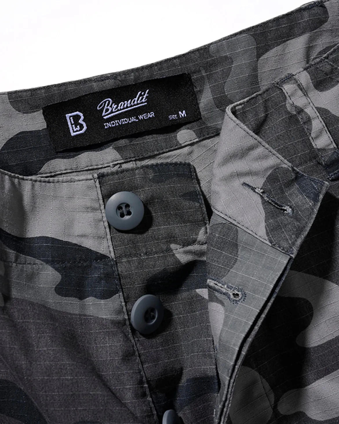 BDU Ripstop reisitaskushortsit - Harmaa camo