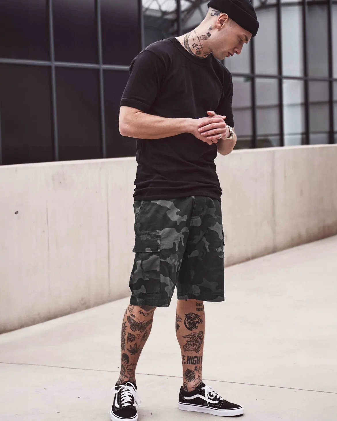 BDU Ripstop reisitaskushortsit - Harmaa camo
