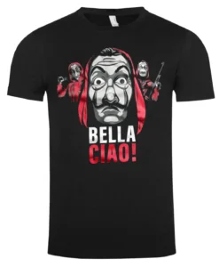 Bella ciao t-paita - Musta