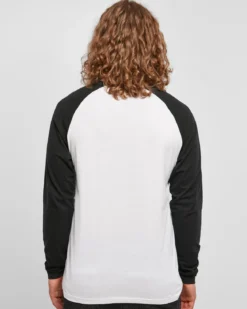 Black star chest raglan pitkähihainen - Valkoinen/Musta