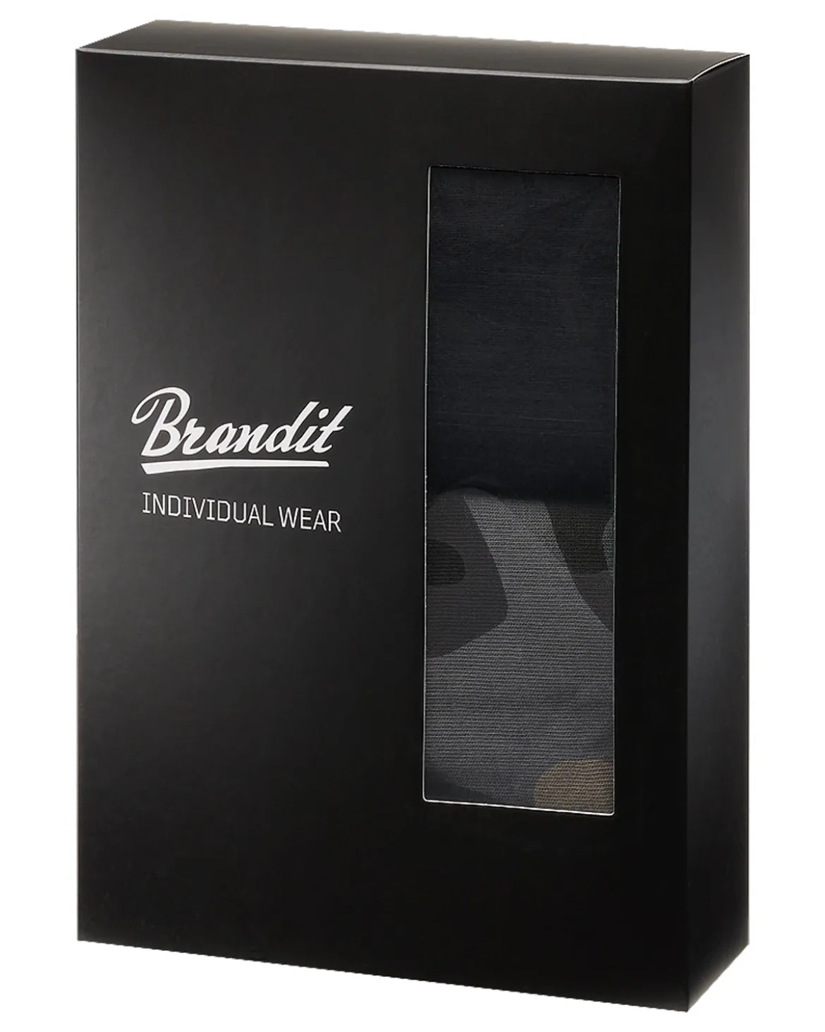 Brandit logo bokserit 2-pack - Camo & Musta