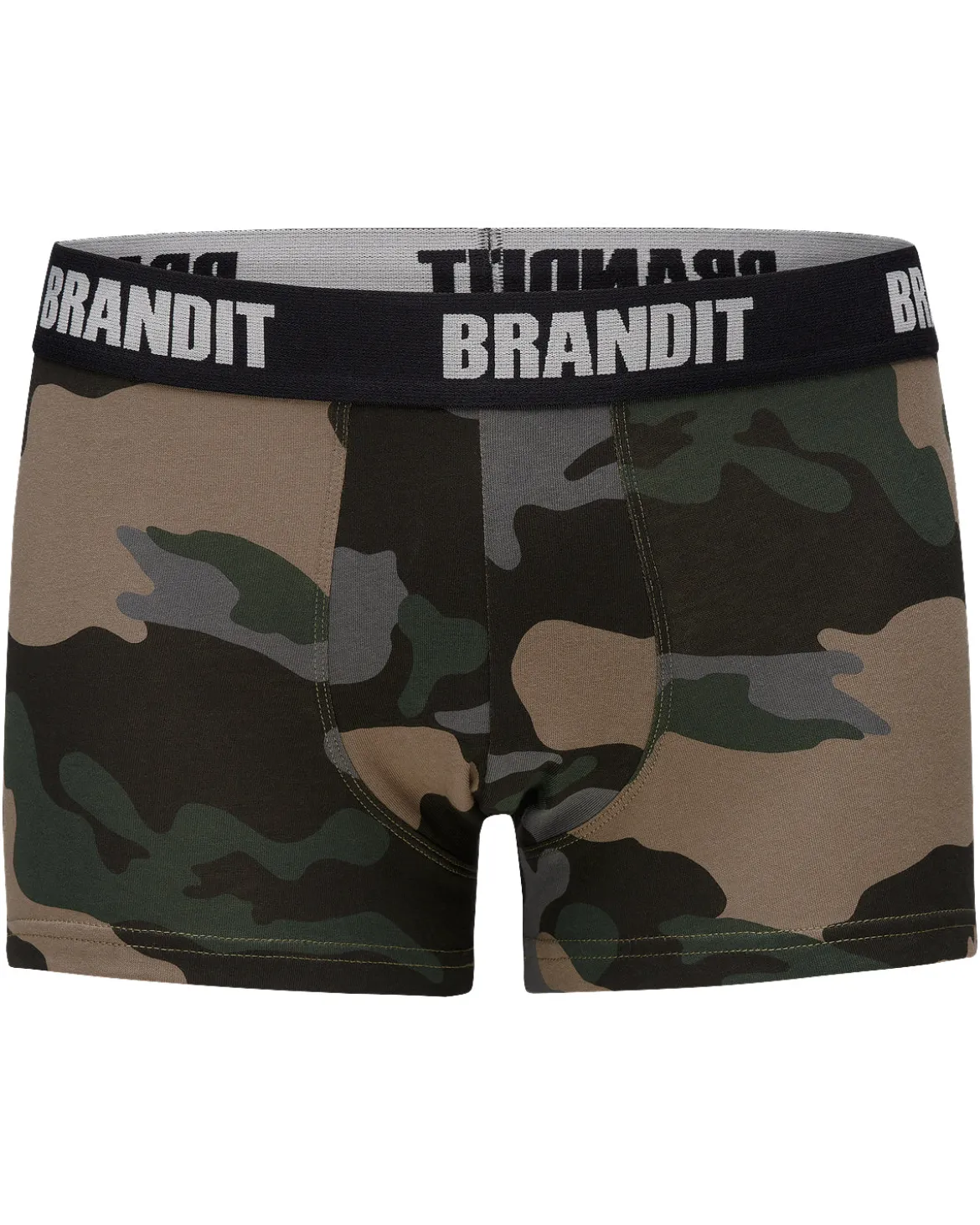 Brandit logo bokserit 2-pack - Camo & Musta