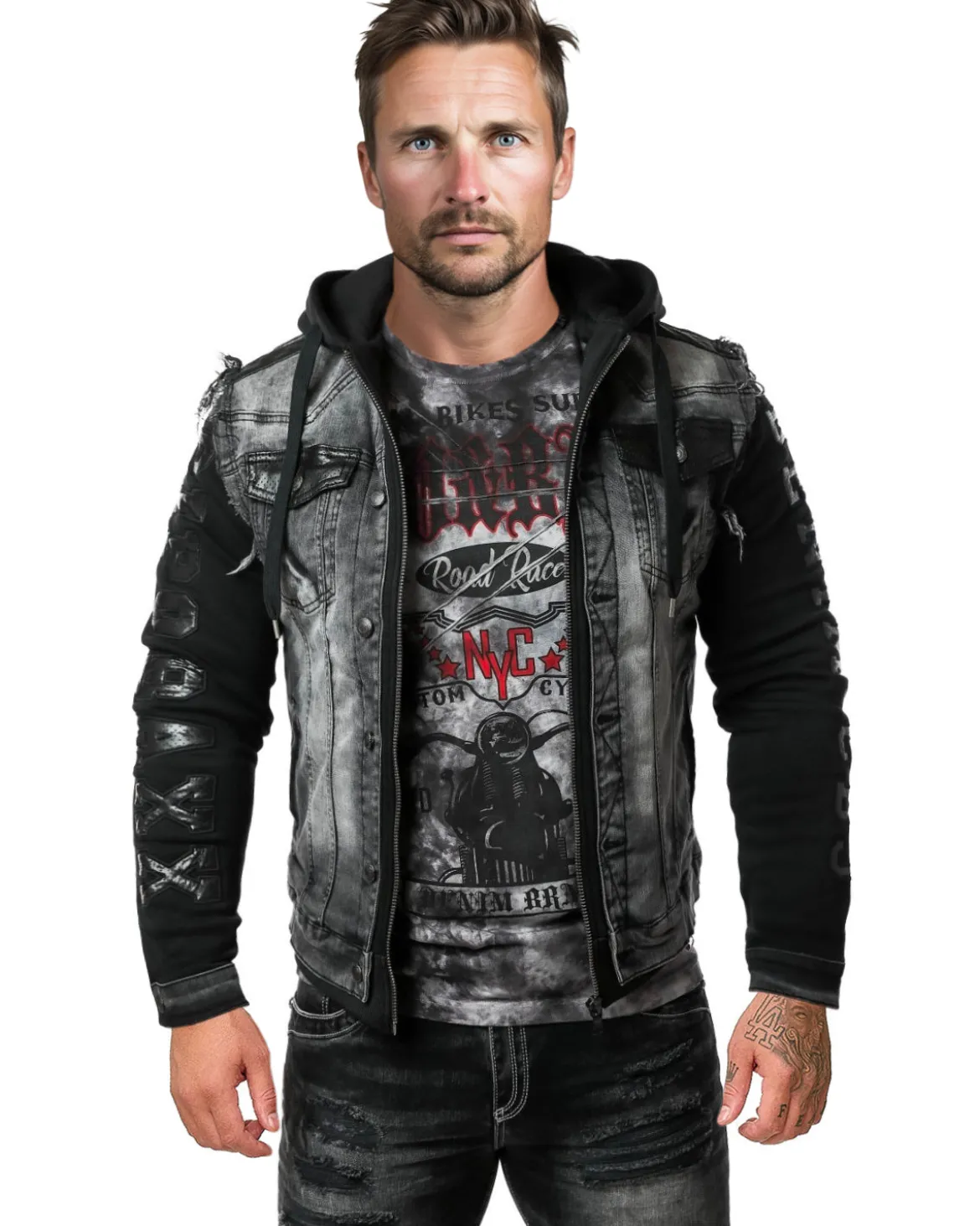 CJ155 Kevin farkkutakki - Musta