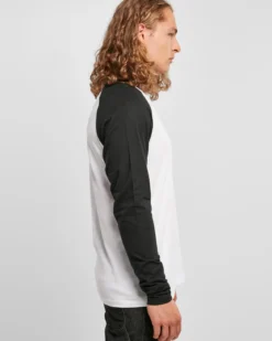 Contrast raglan pitkähihainen - Valkoinen/Musta