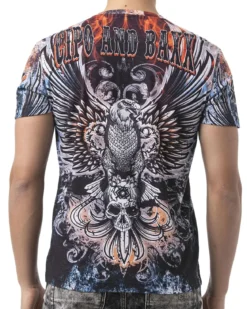 CT818 Eagle Skull t-paita - Sininen