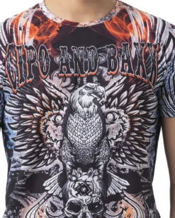 CT818 Eagle Skull t-paita - Sininen