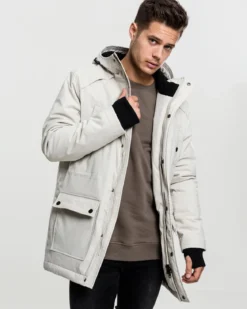 Hooded heavy parkatakki - Beige