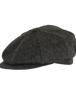 Macon 49 gen merino flat cap - Tummanharmaa
