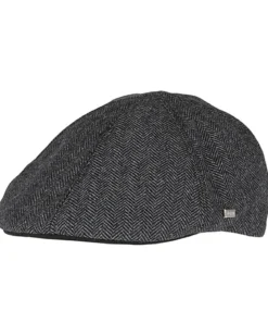 Macon 56 Herringbone flat cap - Harmaa