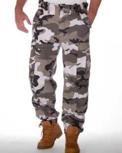 M-65 Vintage reisitaskuhousut - Valkoinen camo
