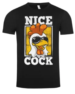 Nice cock t-paita - Musta