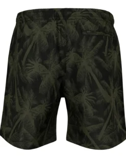 Pattern Palm uimashortsit - Musta/Vihreä