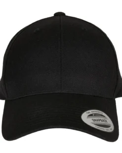 Premium curved snapback - Musta