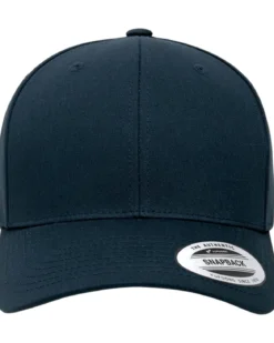 Retro cotton blend snapback - Tummansininen