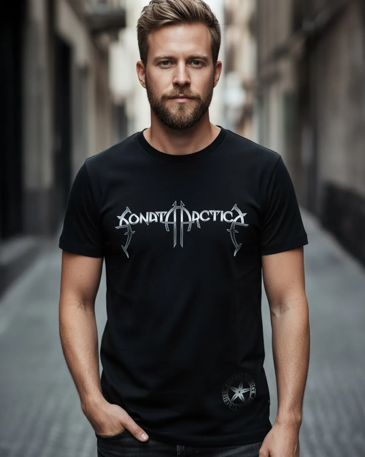 Sonata Arctica x Disturb Clothing T-paita