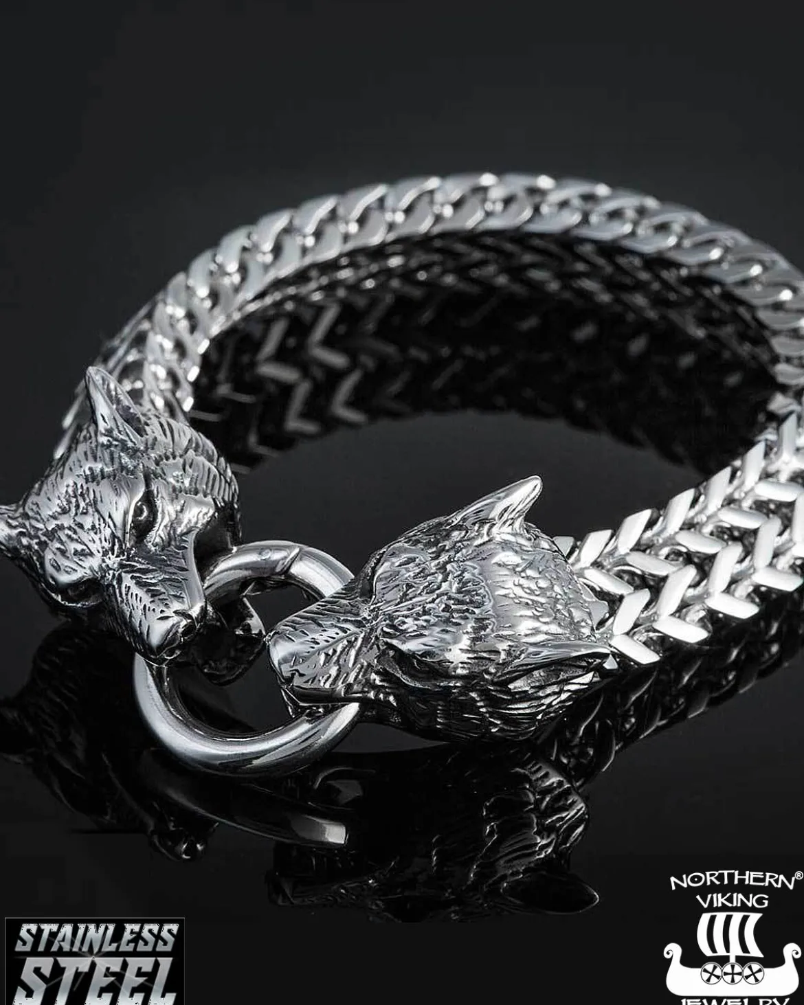 Steel Wolf Head rannekoru - Teräs