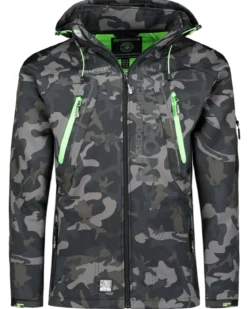 Techno softshelltakki - Camo/Vihreä