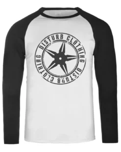 Throwing Star raglan pitkähihainen - Valkoinen/Musta