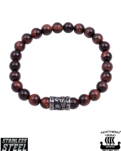 Tiger Eye Runes rannekoru - Ruskea
