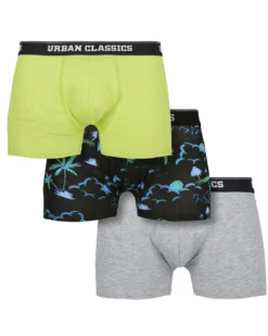 Urban bokserit 3-pack - Island/Lime/Harmaa