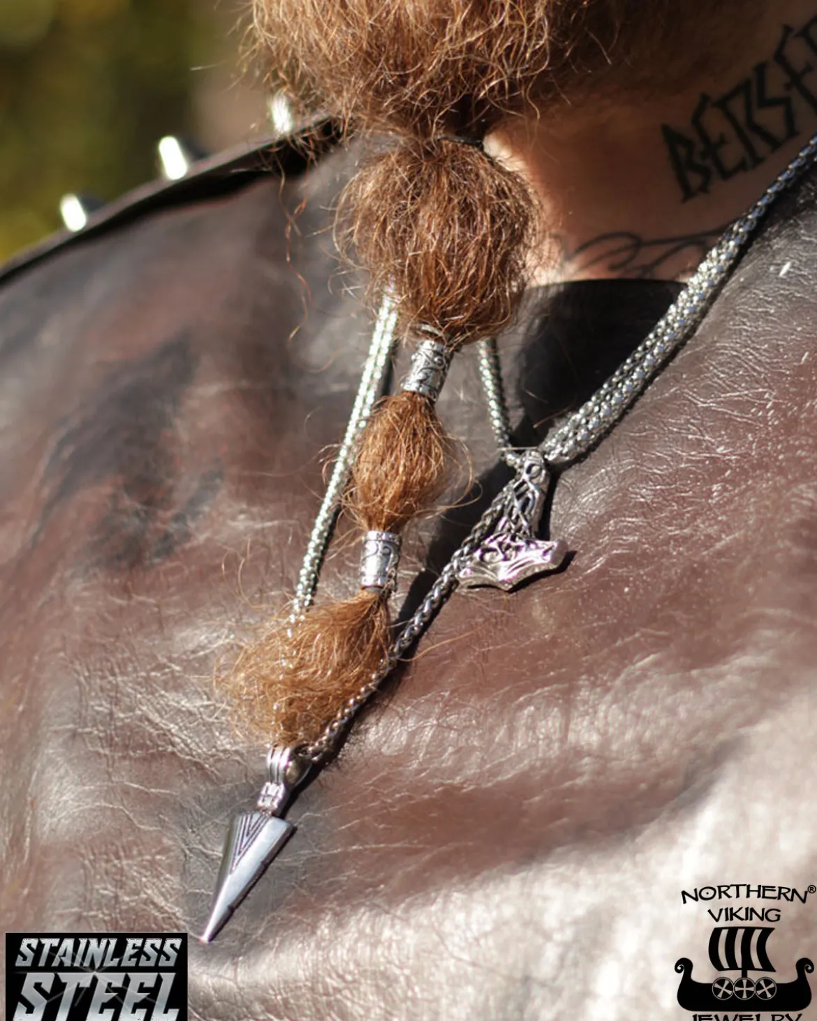 Viking Spear kaulakoru - Teräs